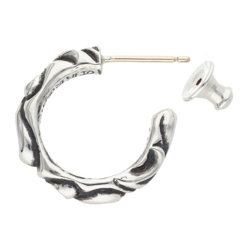 Chrome Hearts Hoop Scrool 1 Scroll Silver Earrings — view 5