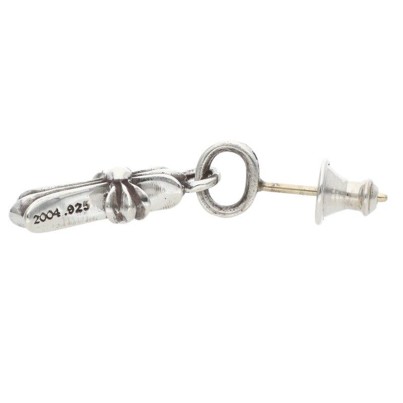 Chrome Hearts Bby Pprchn Baby Fat Drop Silver Earrings — view 3