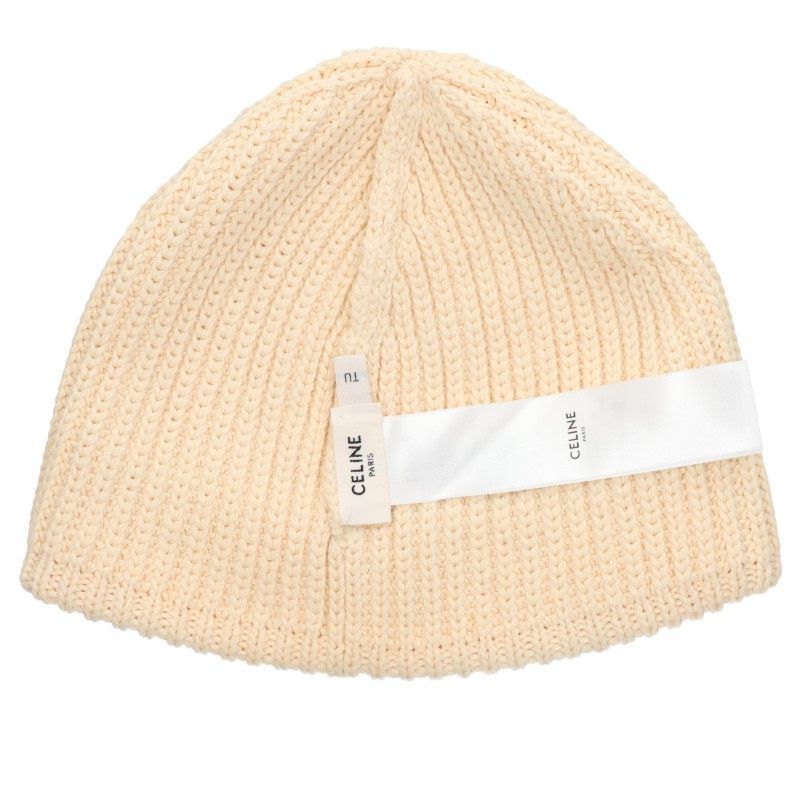 Celine Triomphe Embroidery Beanieknit Hat — view 3