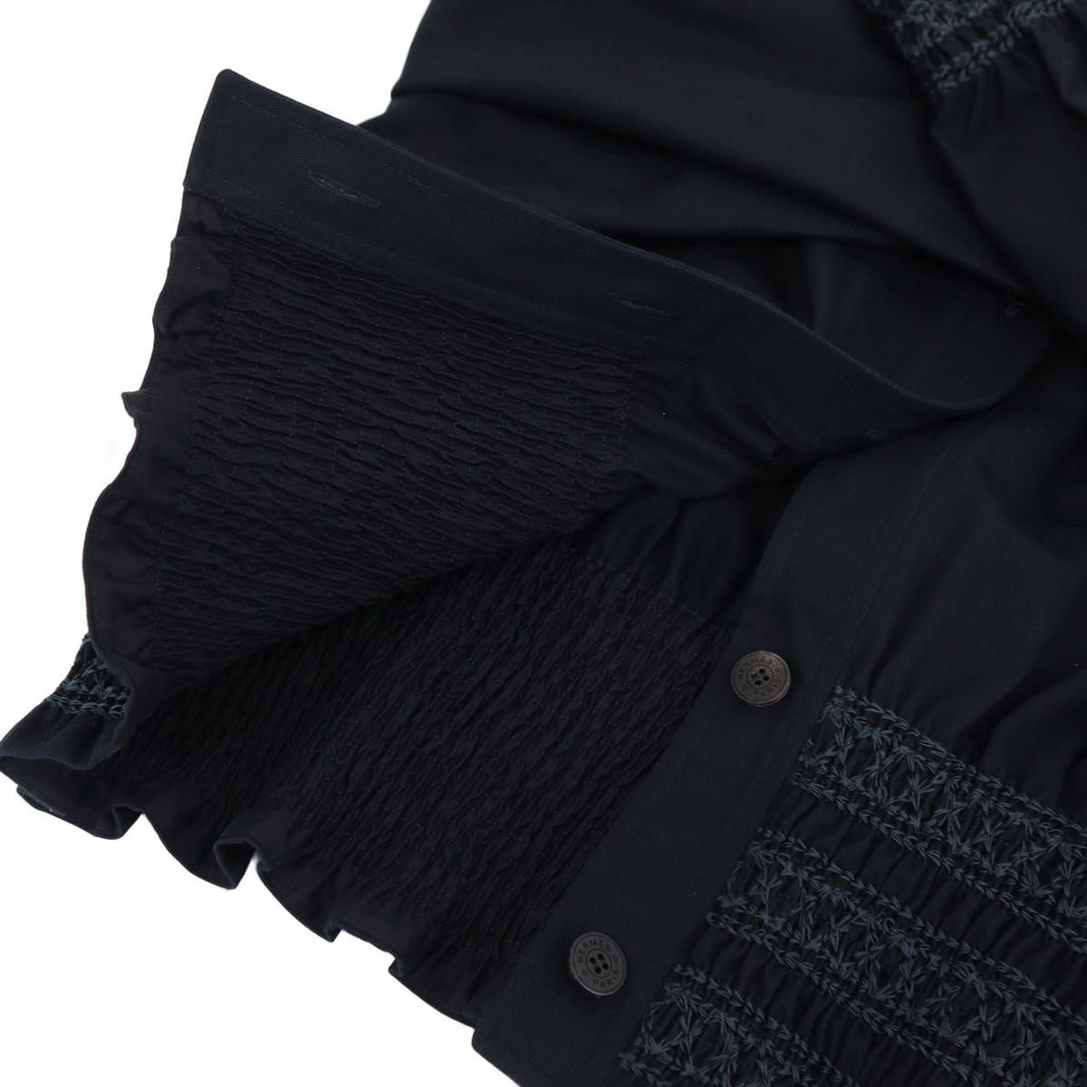 Hermes Embroidery Short Jacket Navy 40 — view 6