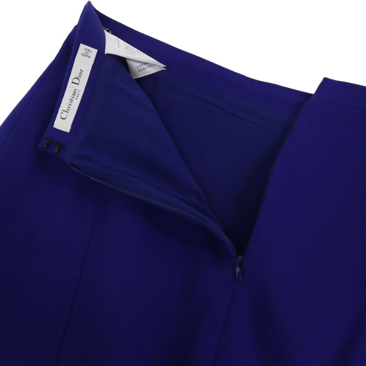 Dior Flower Bijou Collarless Jacket &skirt Set Suit Blue — view 8