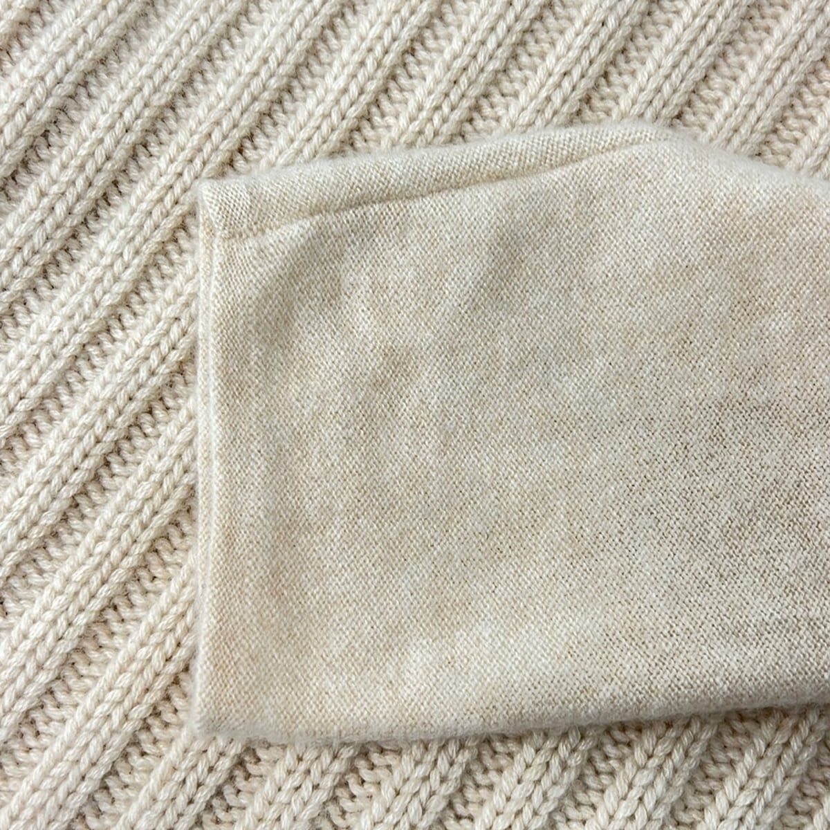 Brunello Cucinelli Long Sleeve Sweater US Beige Turtleneck Cashmere XL — view 8