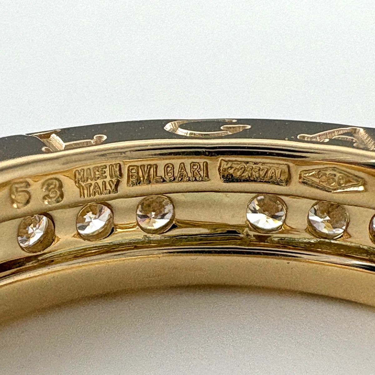 Bvlgari B.zero1 Yellow Gold Ring 750 Diamond — view 5