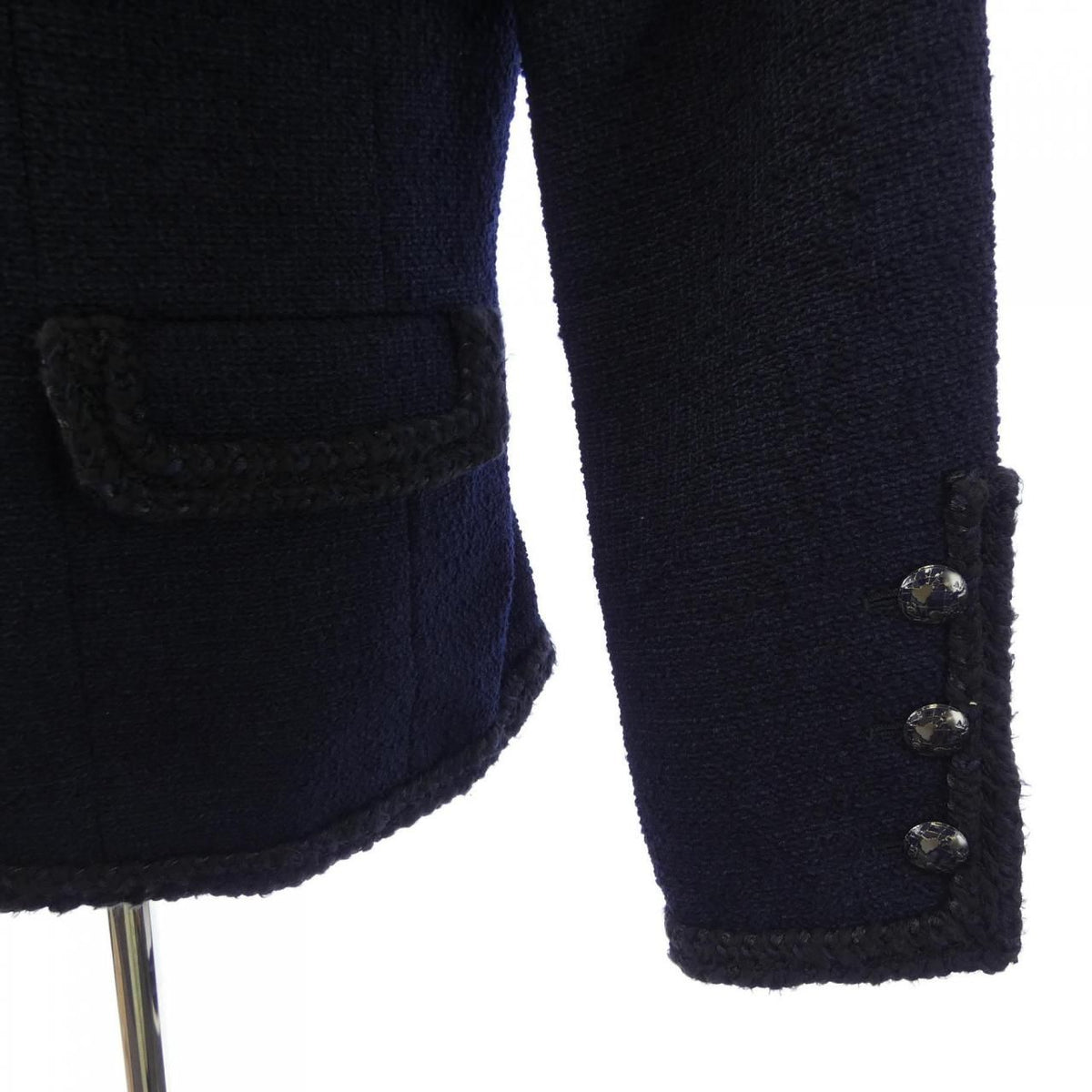 Chanel Collarless Jacket Navy — view 6