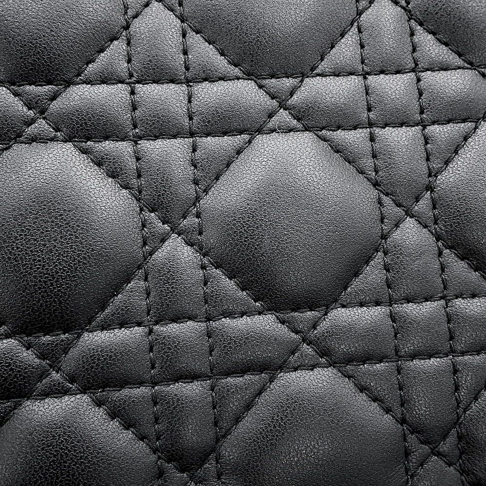 Dior Chain Shoulder Bag Cannage My Daily Pouch Lambskin Black — view 8