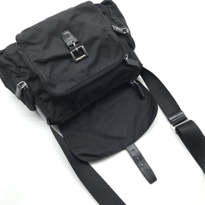 Prada Nylon Tessuto Shoulder Bag Crossbody Black — view 8
