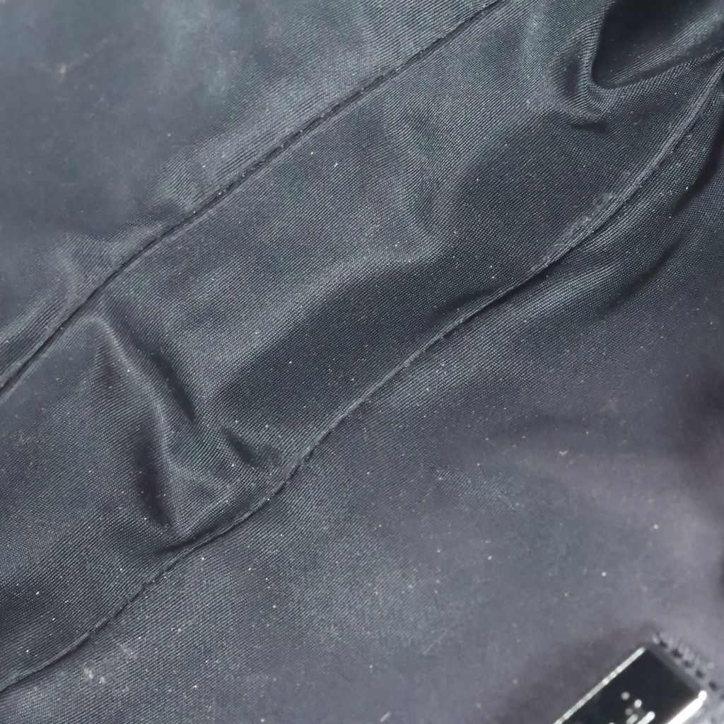 Prada Re-Nylon Saffiano Leather Belt Shoulder Bag Black — view 8