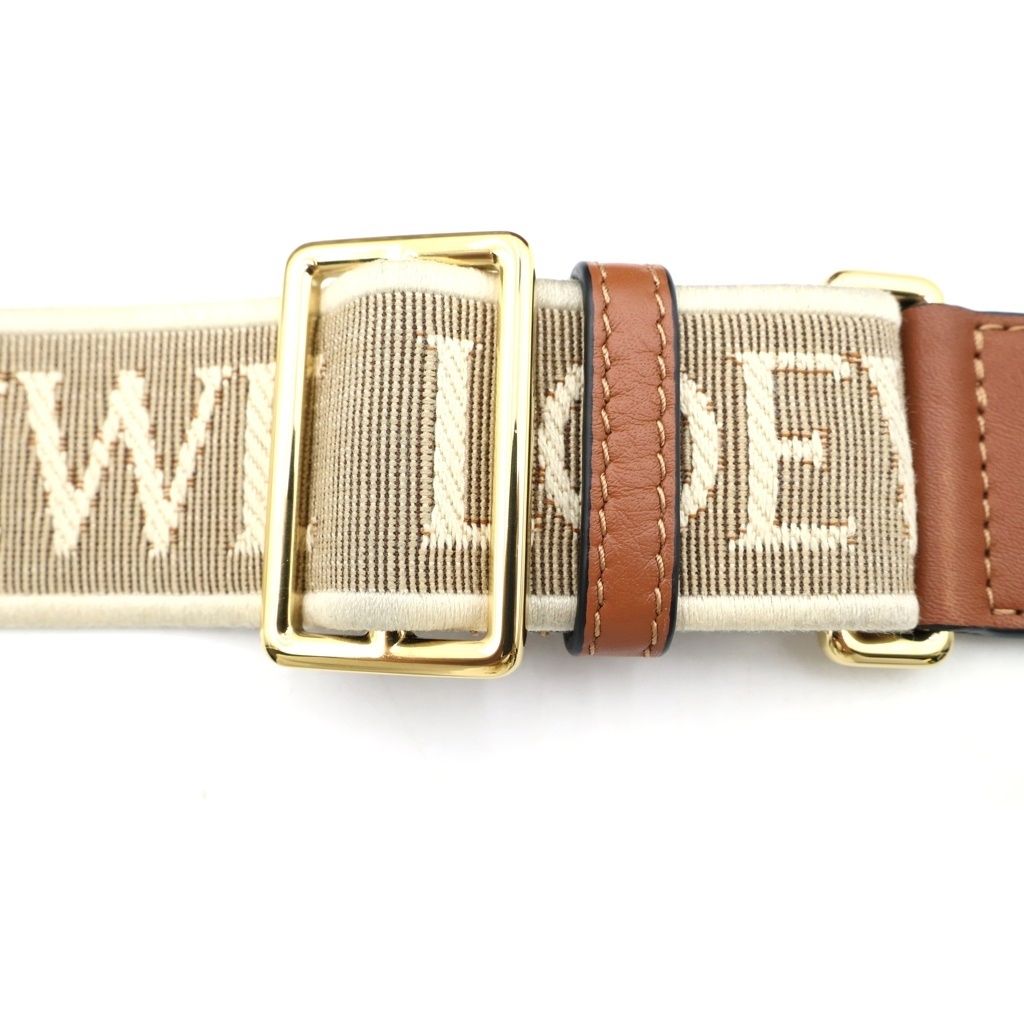 Loewe Anagram Shoulder Strap Brown Beige Gold — view 6