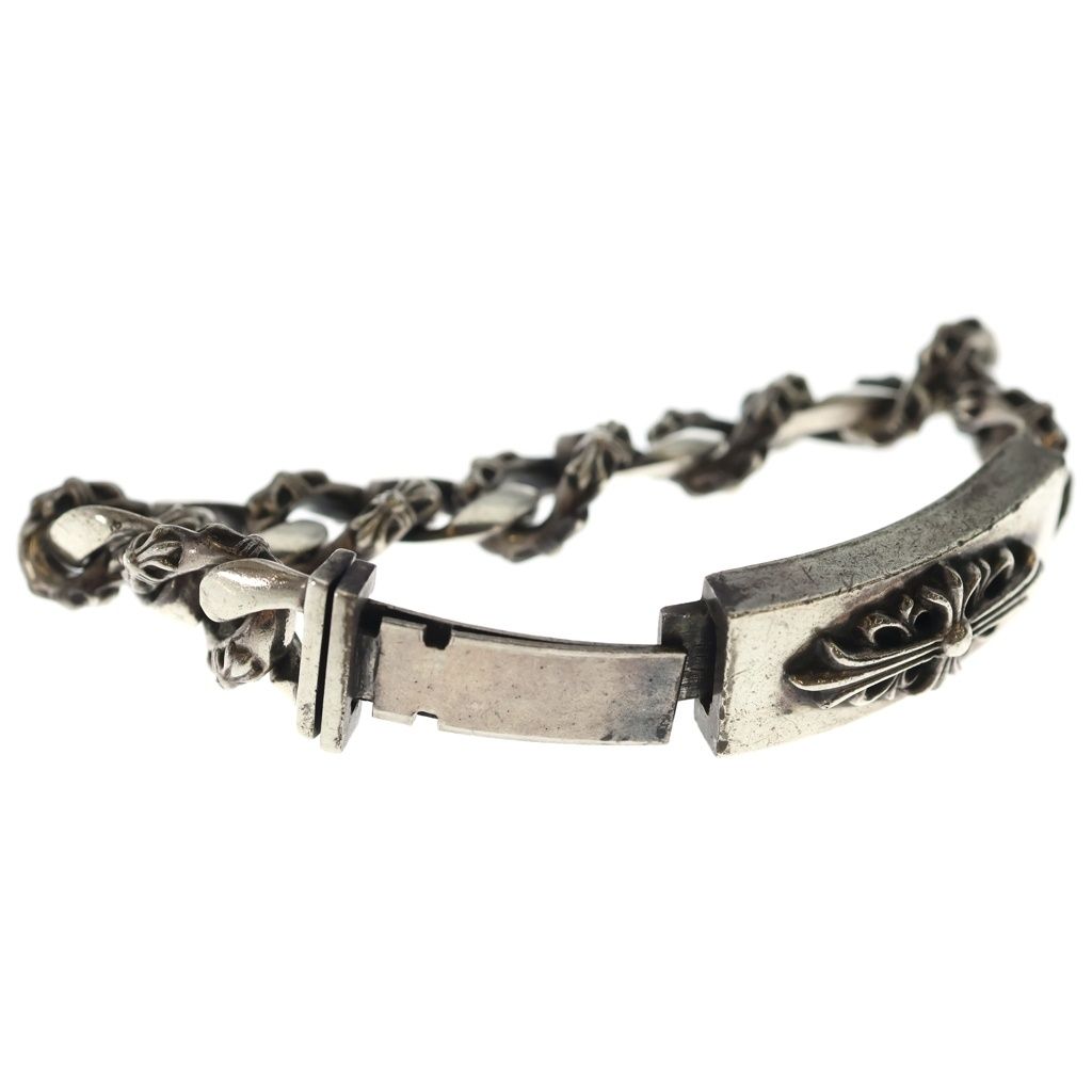 Chrome Hearts ID Floral Cross ID Fancy Link Bracelet Silver — view 6