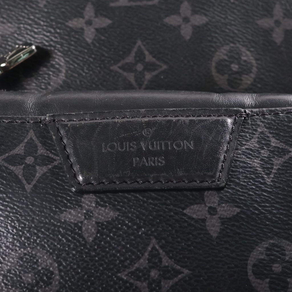 Louis Vuitton Monogram Eclipse Apollo Backpack Black Leather Silver — view 8