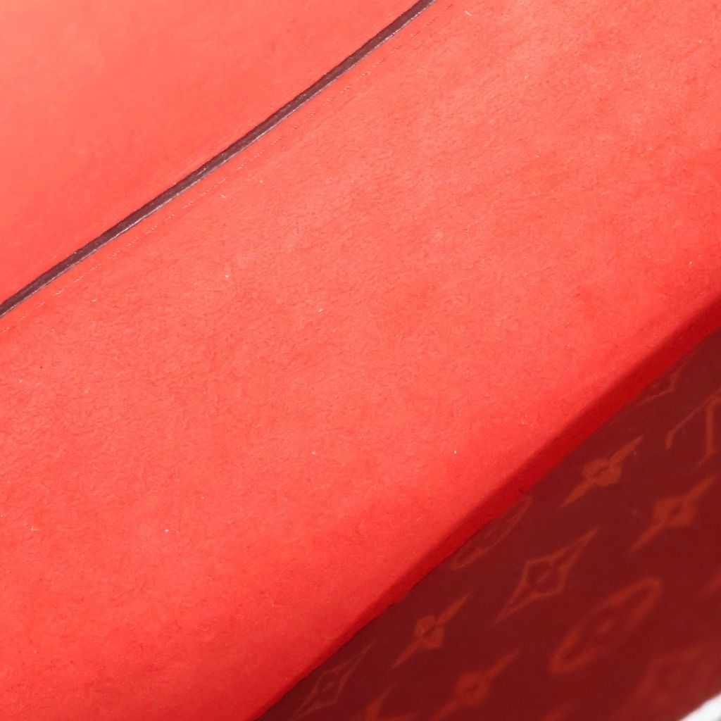 Louis Vuitton Neo Noe MM Shoulder Bag 2-Way Monogram Leather Brown Red — view 8