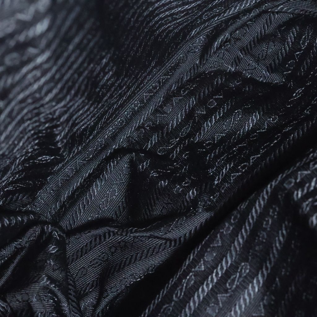Prada Triangle Logo Nylon Backpack Black Tessuto Silver — view 8