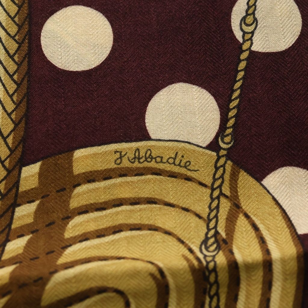 Hermes Carre 140 Clic Clac All Over Print Cashmere Silk Scarf Purple — view 6