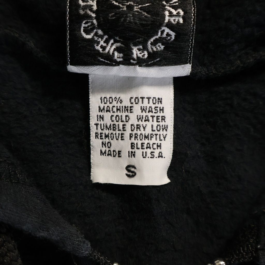 Chrome Hearts Vintage Sweatshirt HD Zip Sleeve Floral Zip Up Hoodie Black — view 8