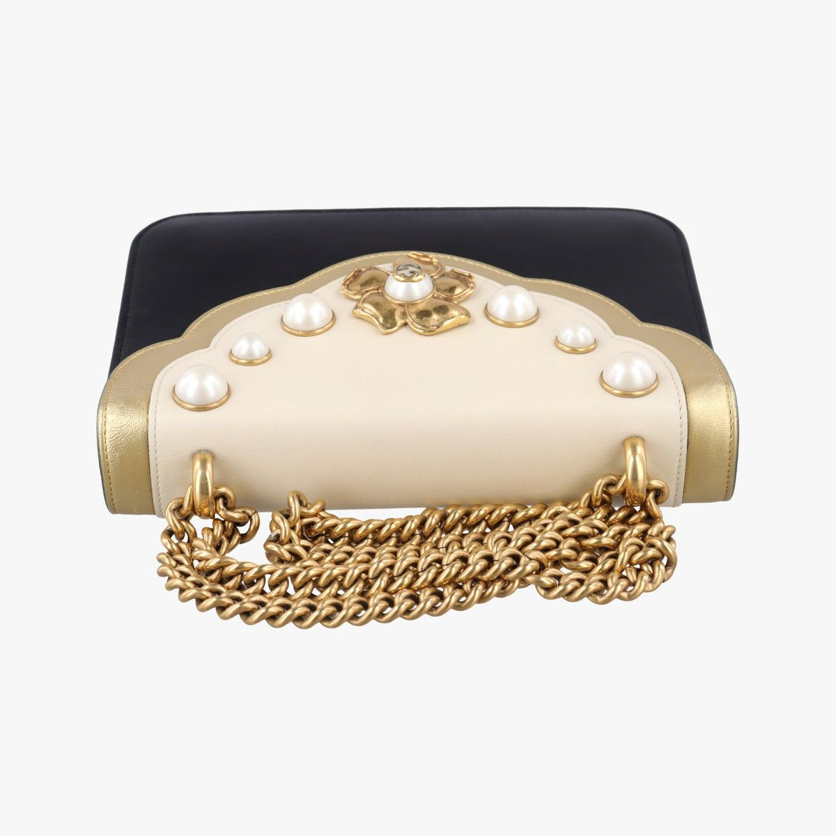Gucci Peony Black White Gold Leather — view 8