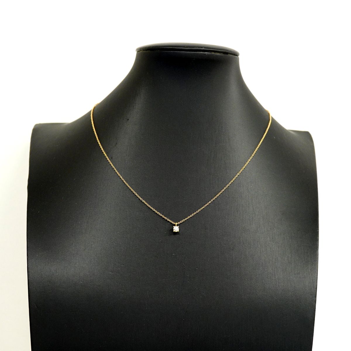 Tiffany & Co Necklace Solitaire Pink Gold Diamond — view 6