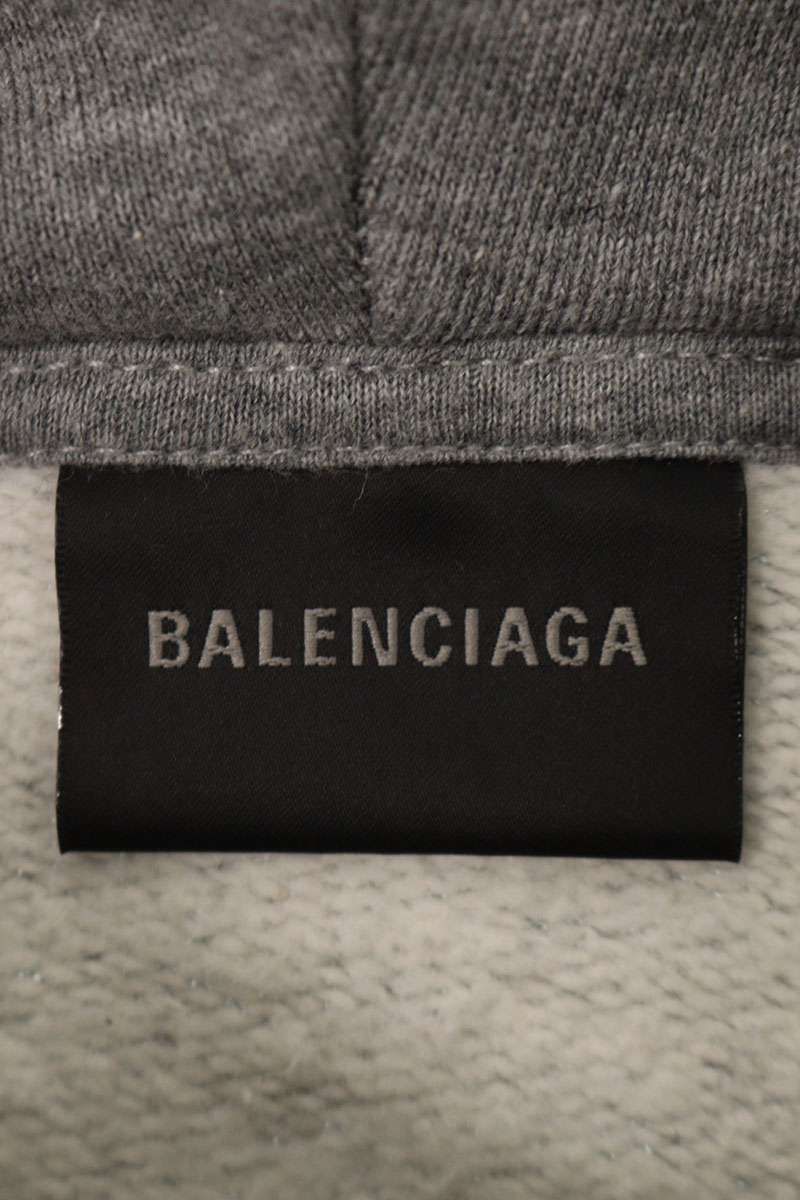 Balenciaga Ttvb 5 Vintage Wash Double Zip Up Hoodie — view 3