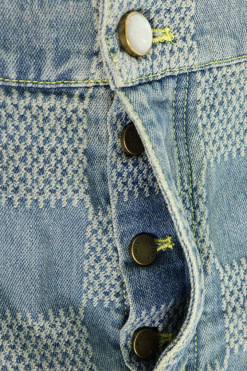 Louis Vuitton Damier 3D Denim Shorts — view 3