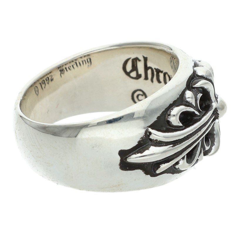 Chrome Hearts Flrl Floral Cross Silver Ring — view 5