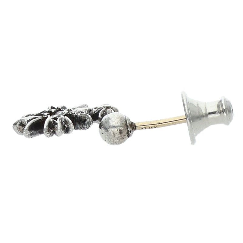 Chrome Hearts Tny CH Pls Dia Tiny Ech Plus Drop 1 Diamond Silver Earrings — view 3