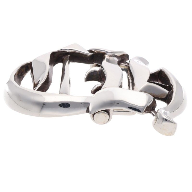 Chrome Hearts CH Bckl 1.5 Silver Buckle Earrings — view 5