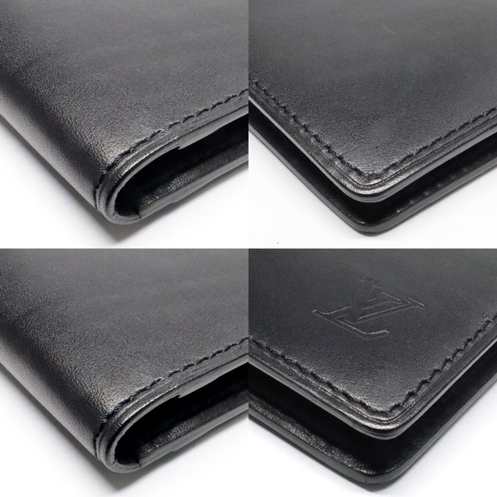 Louis Vuitton Nomad Pocket Organizer Black Leather Card Case — view 6
