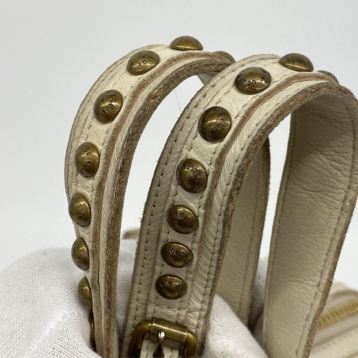 Louis Vuitton Handbag Cruise Line Rivet Ecru — view 8