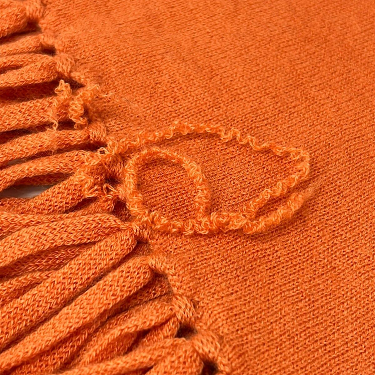 Hermes Scarf Orange Cashmere — view 4
