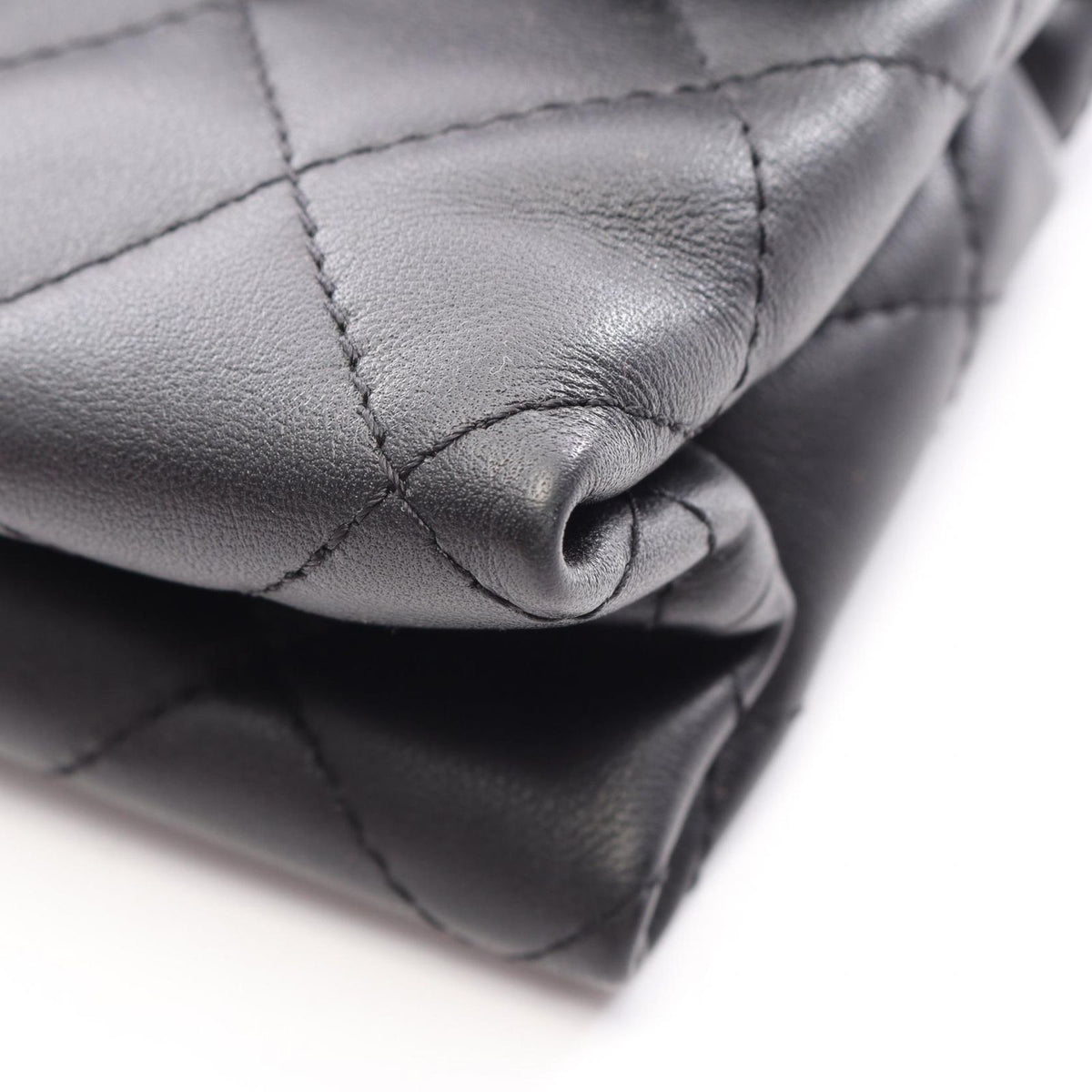 Chanel Shoulder Bag Quilted Small Flap Black Leather 2-Way Chain — view 7