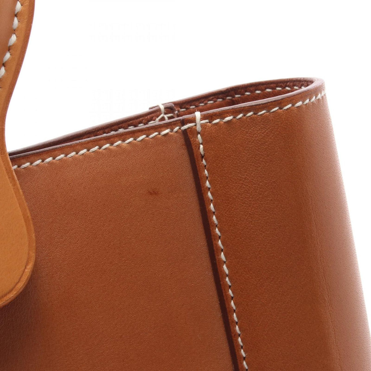 Hermes Handbag Vintage Handle Bag Natural Leather — view 8
