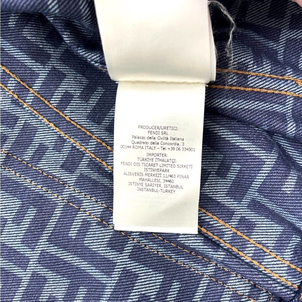 Fendi Denim Jacket FF Reverse Cotton Blue — view 8