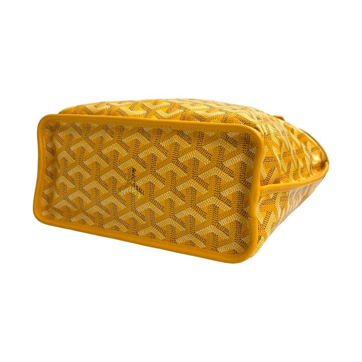 Goyard Anjou Mini Leather Tote Bag Yellow — view 8