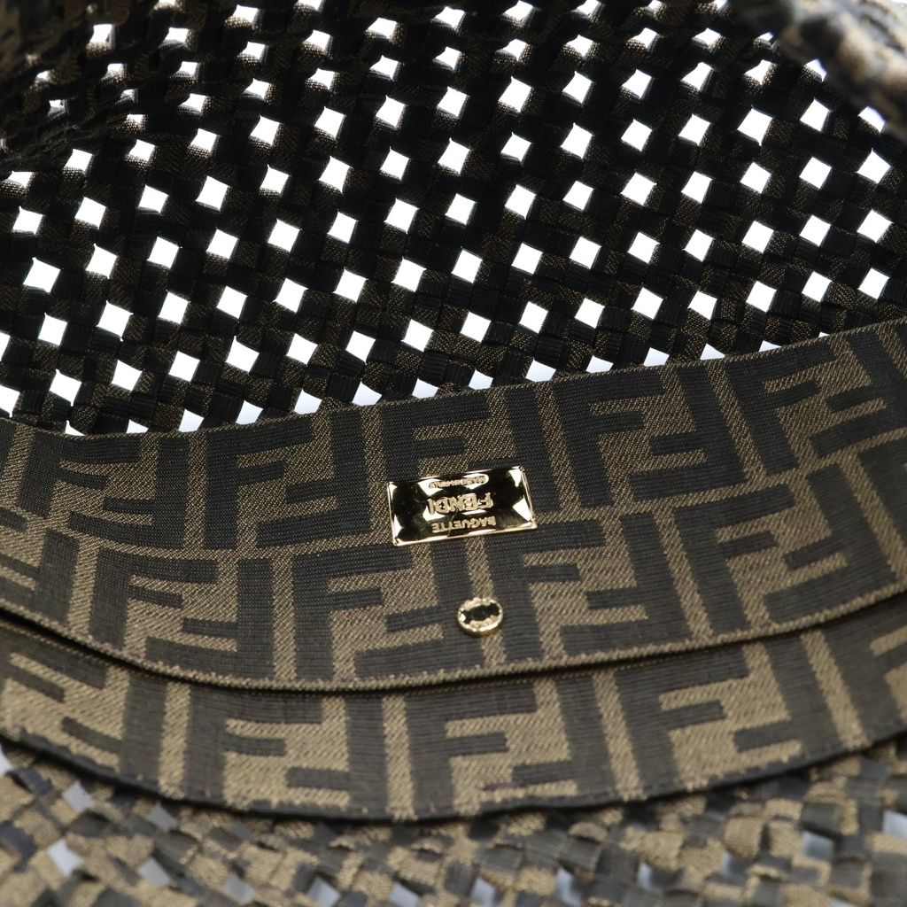 Fendi Mamma Bucket Handbag Jacquard Canvas Brown — view 8