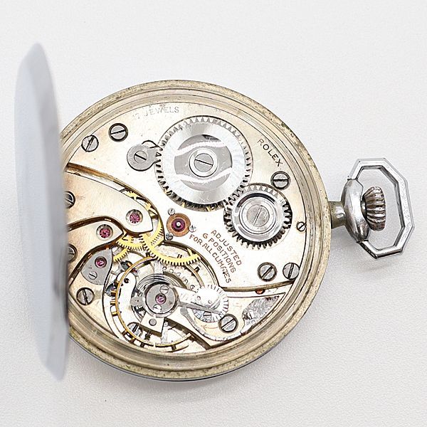 Rolex World Record Manual Wind Small Second White Dial Pocket Watch — view 5