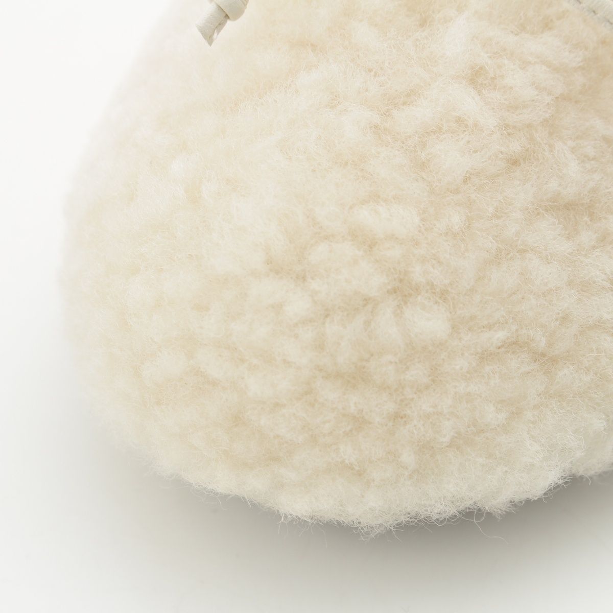 Miu Miu Shearling Ballerinas Fleece Flat Pumps Shoes Off White — view 8
