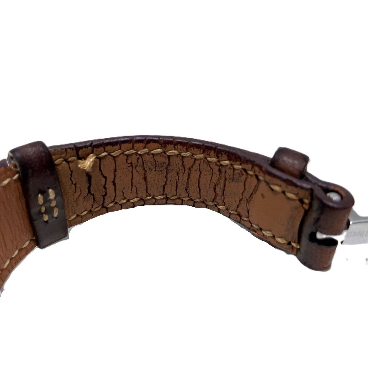 Hermes Arne Watch SS Leather Quartz White Dial — view 8