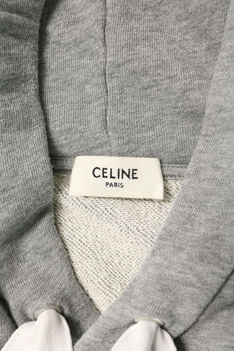 Celine Logo Drawstring Pullover Hoodie XL — view 3