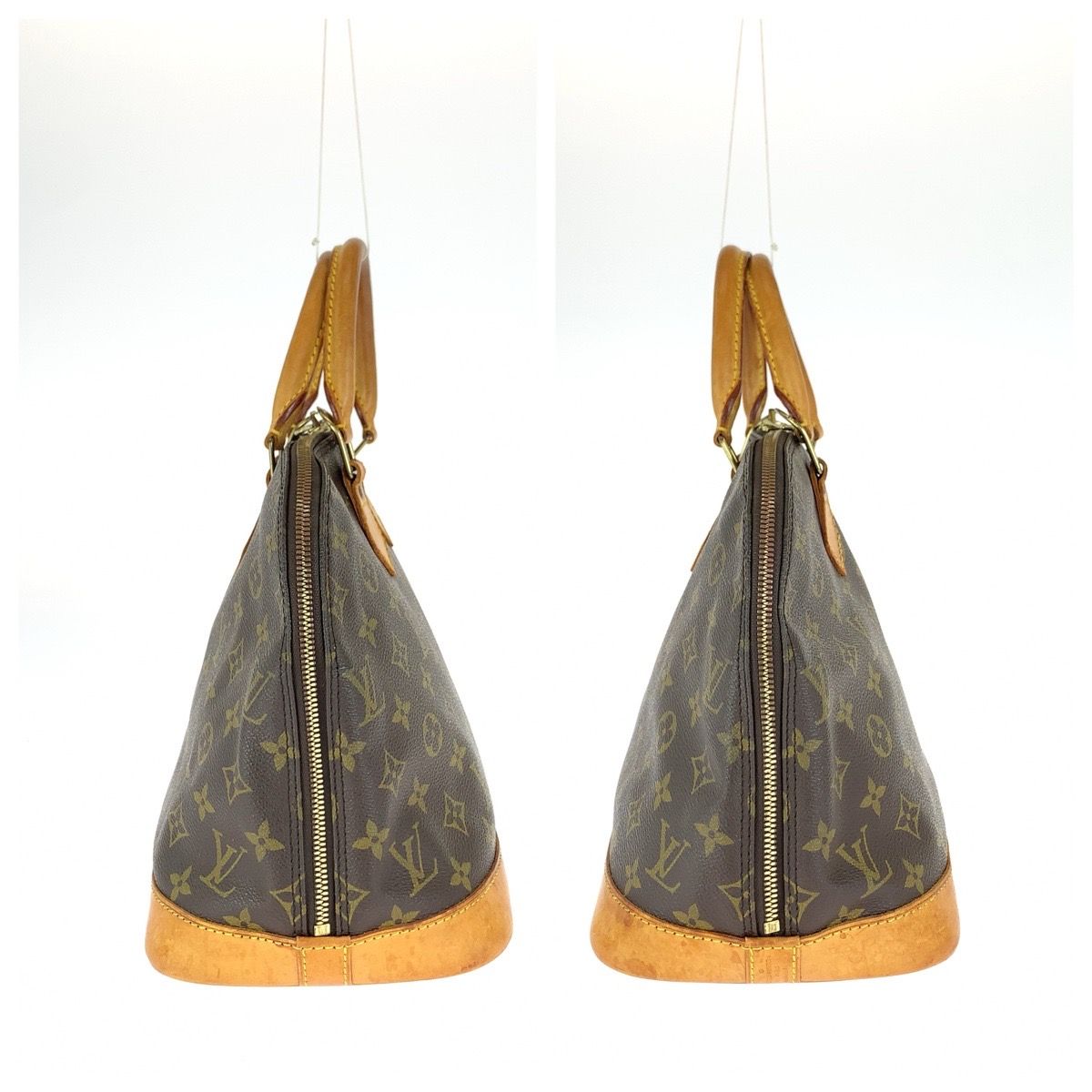 Louis Vuitton Monogram Alma Brown Gold Leather Handbag — view 8
