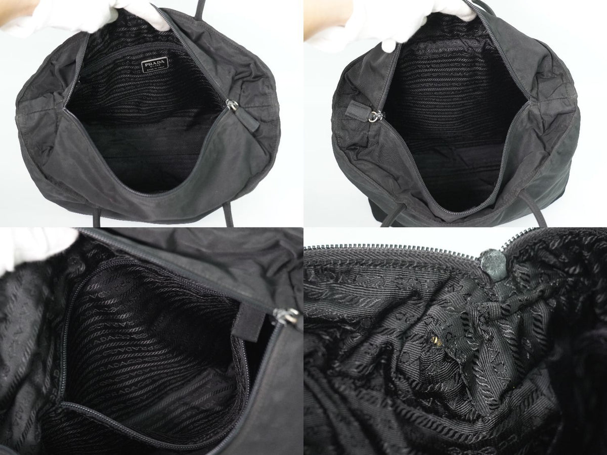 Prada Nylon Tote Bag Black — view 8