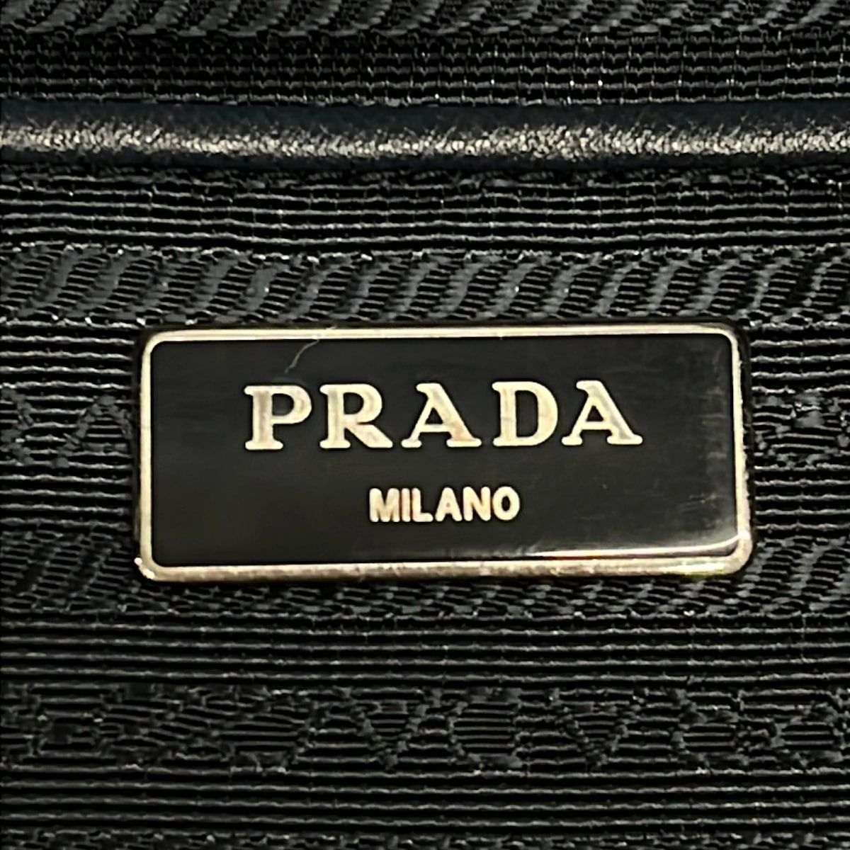 Prada Shoulder Bag Dark Navy Leather — view 8