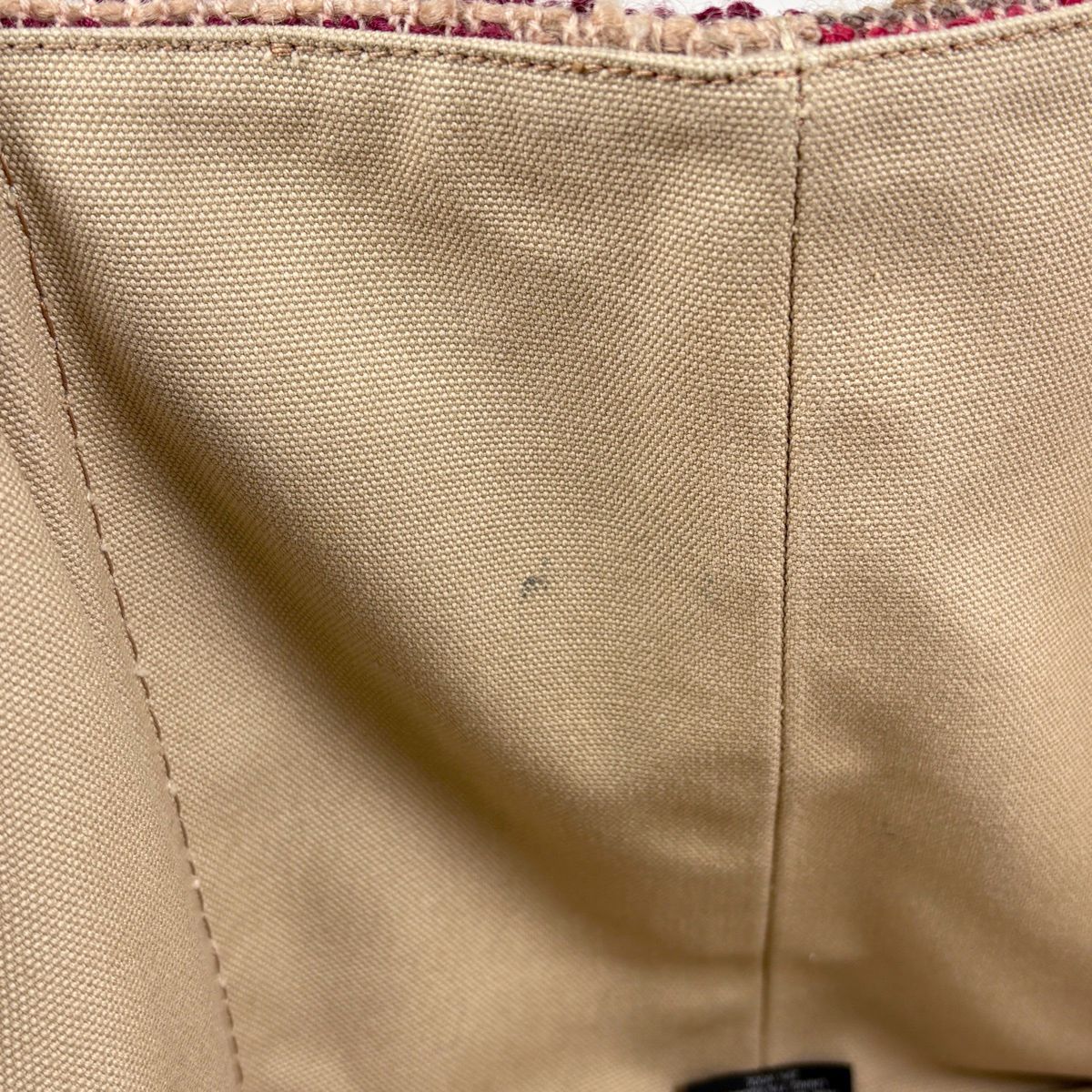Prada Tote Bag Canapa 2-Way Tweed Rosso — view 8