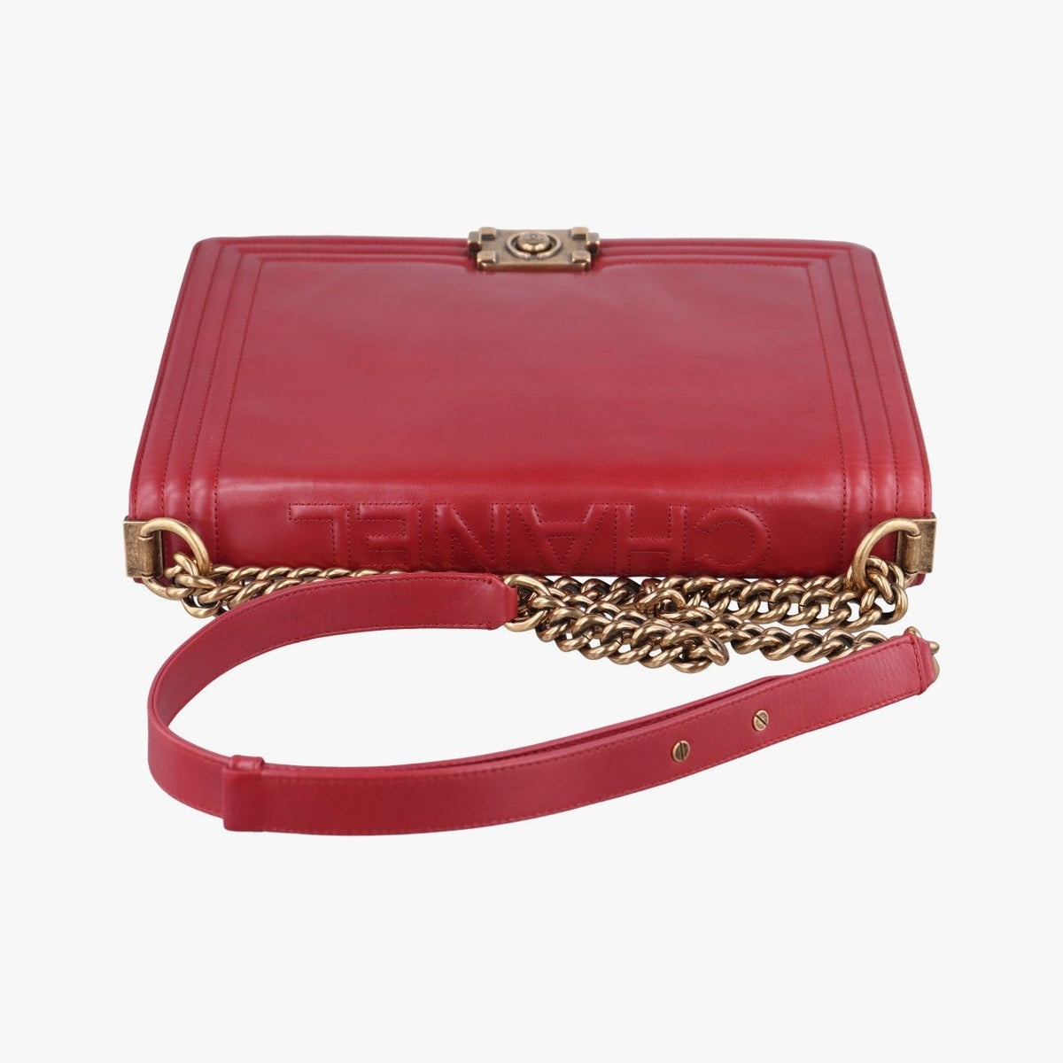 Chanel Boy Red Leather — view 8