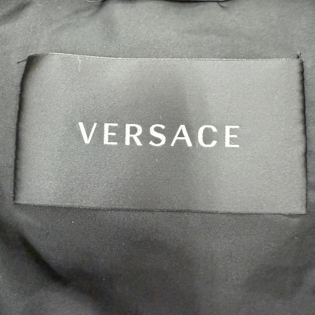 Versace Medusa Belt Baroque Long Length Down Coat Black Gold 36 — view 8