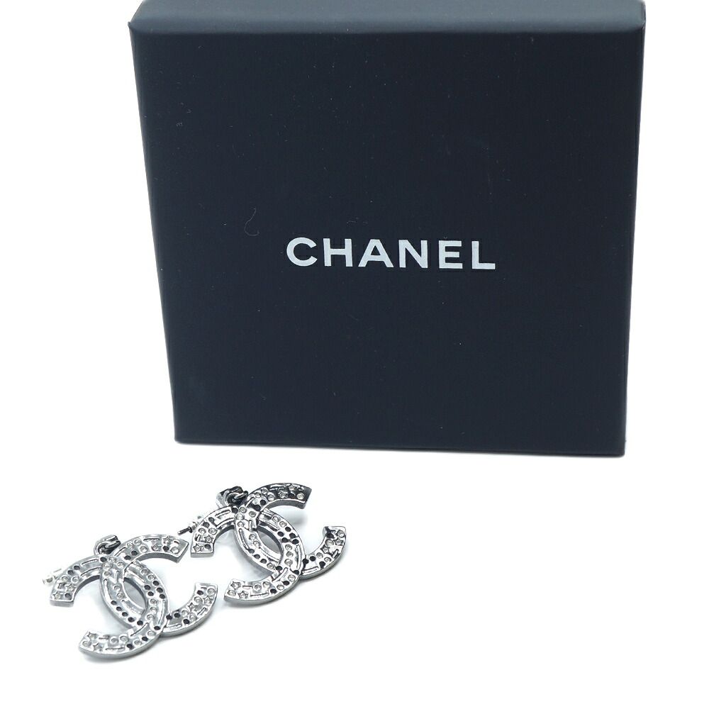Chanel Earrings CC Logo Star Silver Metal — view 6