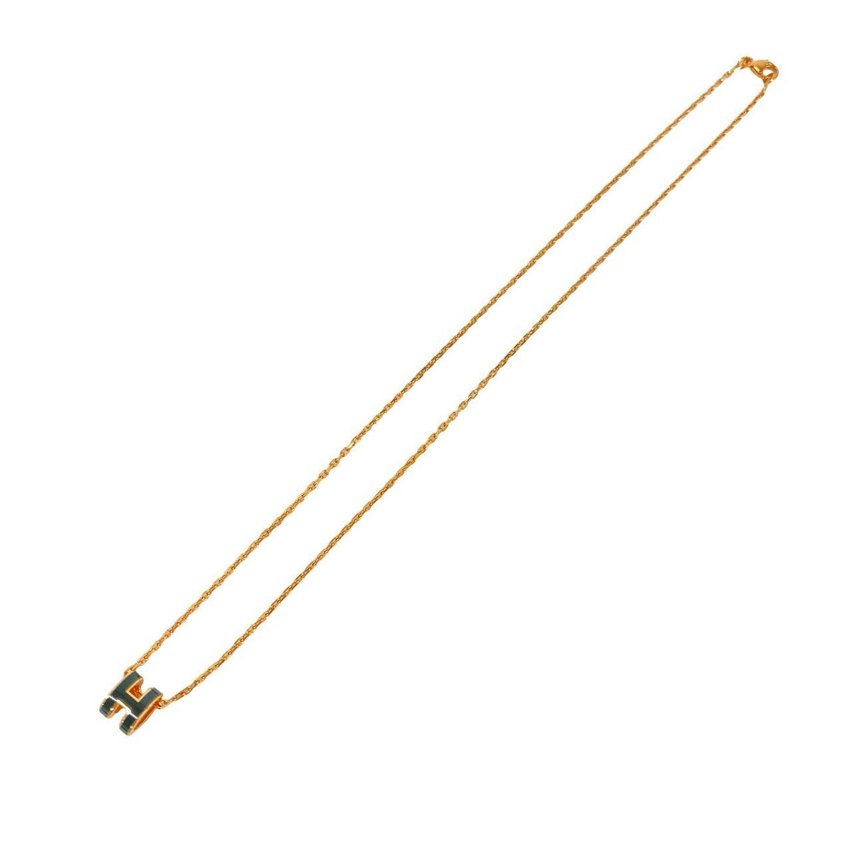 Hermes Mini Pop H Necklace Chain Pendant Black Pink Gold — view 6