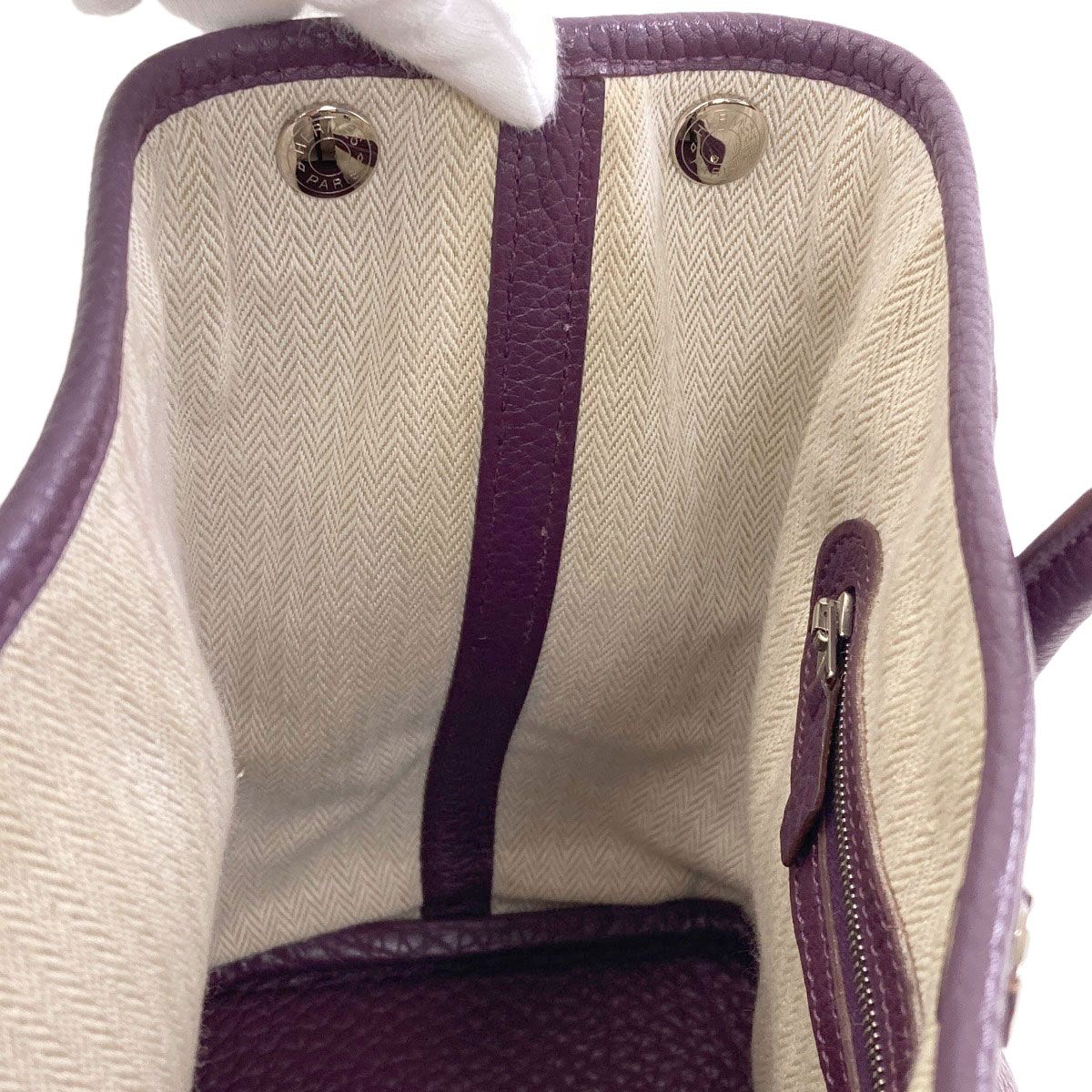 Hermes Garden Party TPM Silver Handbag Negonda — view 8