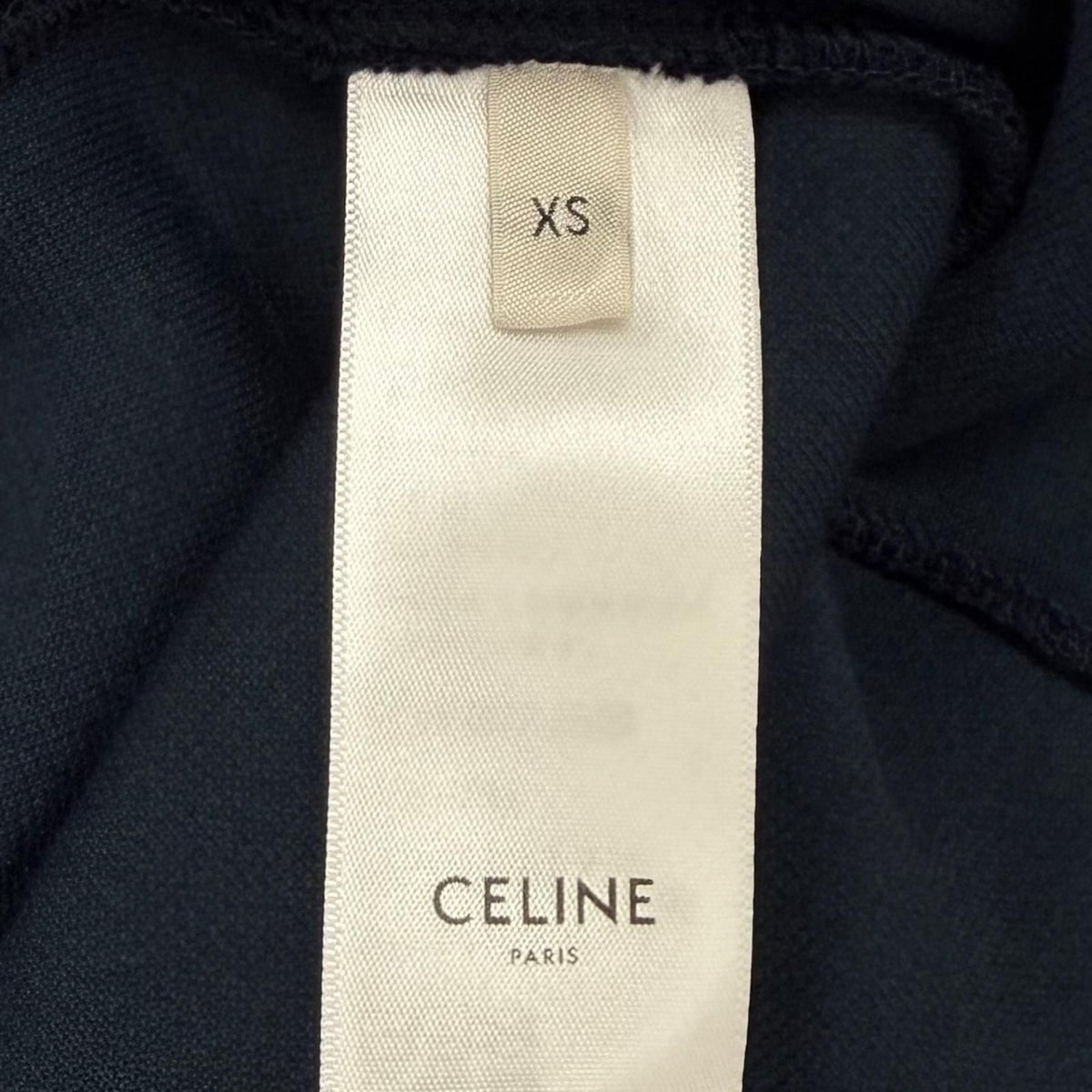 Celine Triomphe Embroidery Short Sleeve Mini Polo Dress Navy XS — view 8