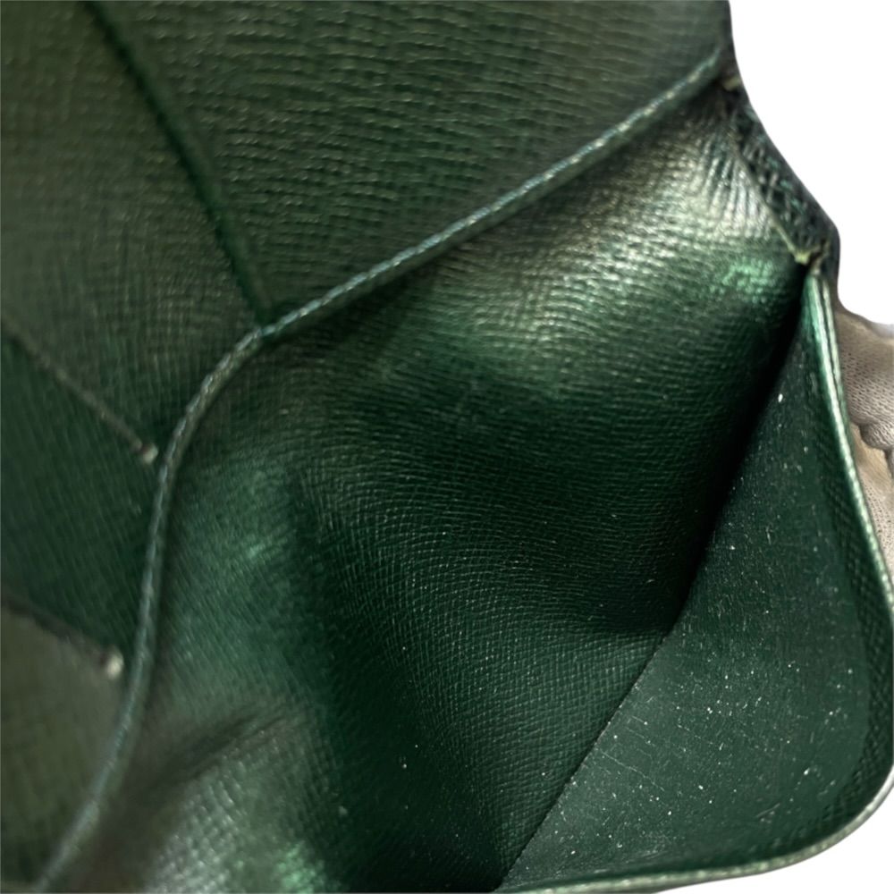 Louis Vuitton Card Case Business Taiga Pocket Organizer Leather Dark Green — view 8