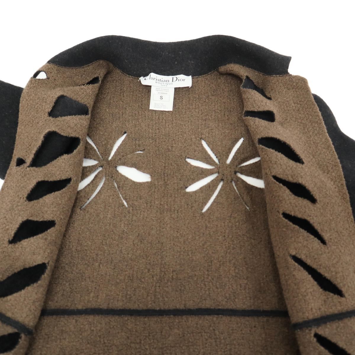 Dior by John Galliano Wool Felt Cutting Coat Charcoal Gray — view 6