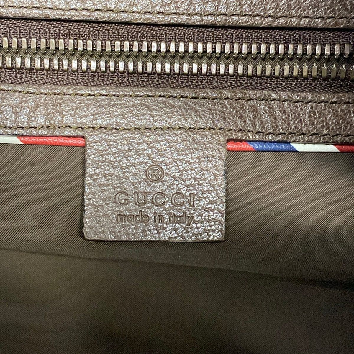 Gucci Backpack Angry Cat Beige Dark Brown Leather — view 8